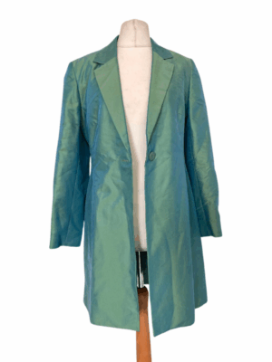 Iridescent Teal Coat - size 10
