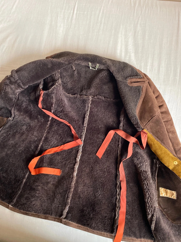 Brown Sheepskin Coat - size 14 - Image 7