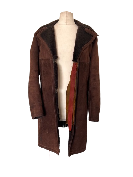 Brown Sheepskin Coat - size 14