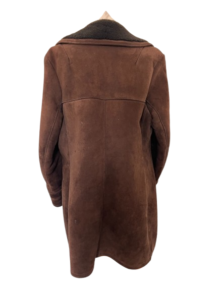 Brown Sheepskin Coat - size 14 - Image 2
