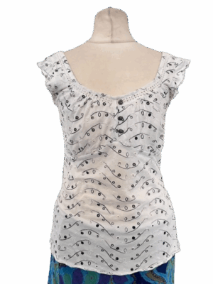 White Milkmaid Top - size 8